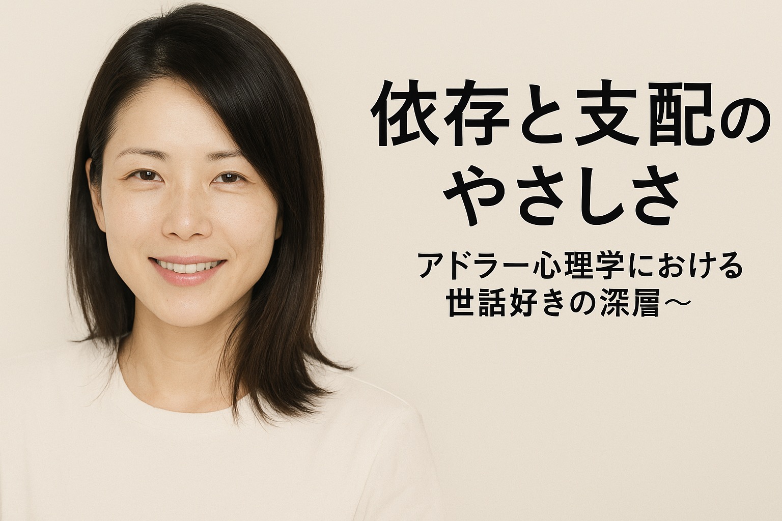 依存と支配のやさしさ〜アドラー心理学における世話好きの深層〜