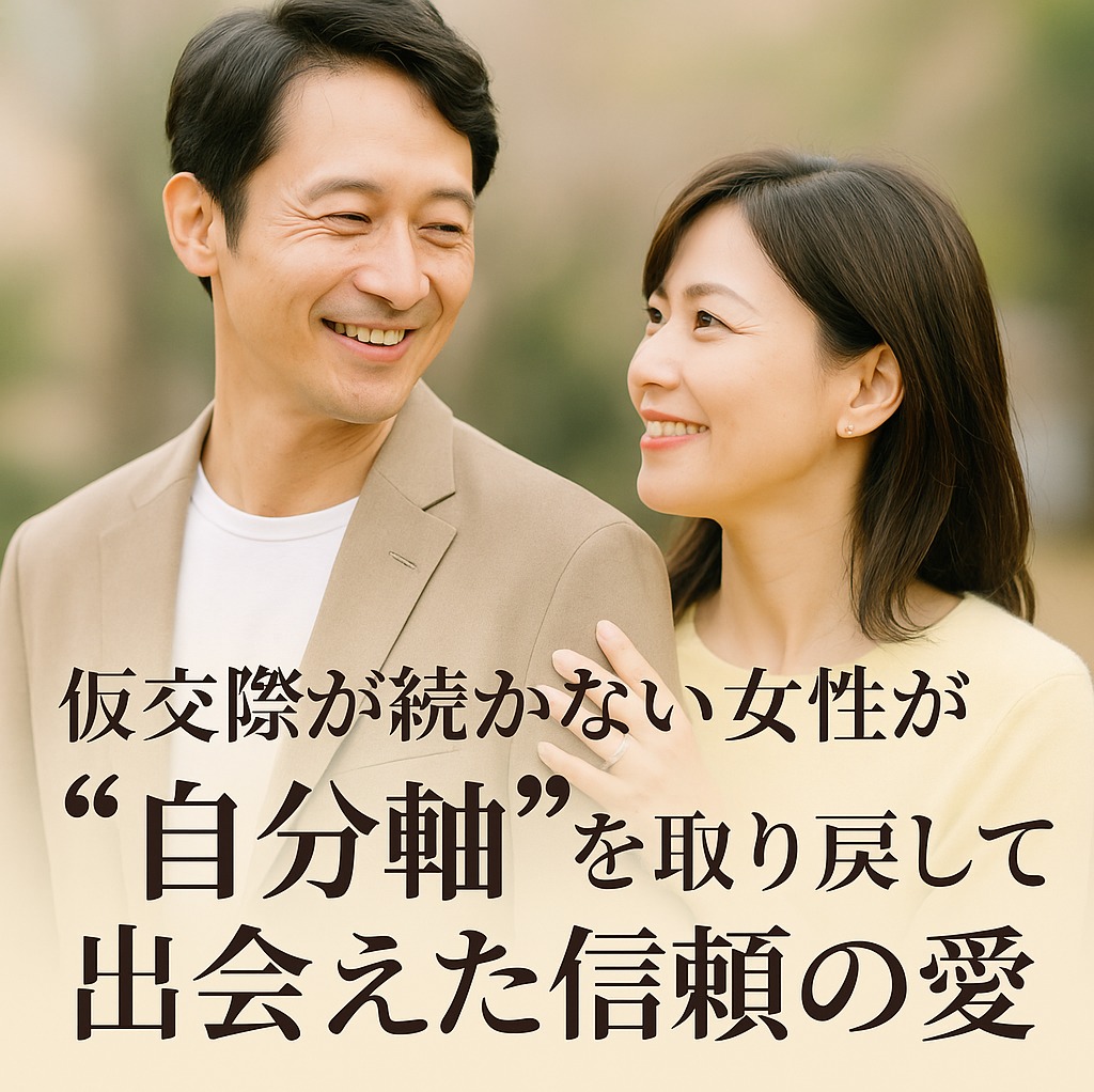 仮交際が続かない女性が“自分軸”を取り戻して出会えた信頼の愛｜42歳女性の再出発ストーリー