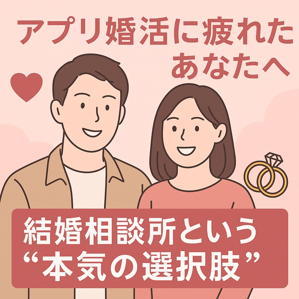 アプリ婚活に疲れたあなたへ。結婚相談所という“本気の選択肢”