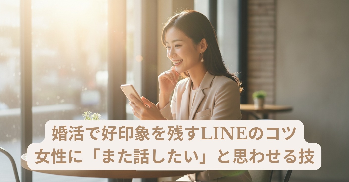 婚活で好印象を残すLINEのコツ｜女性に「また話したい」と思わせる技