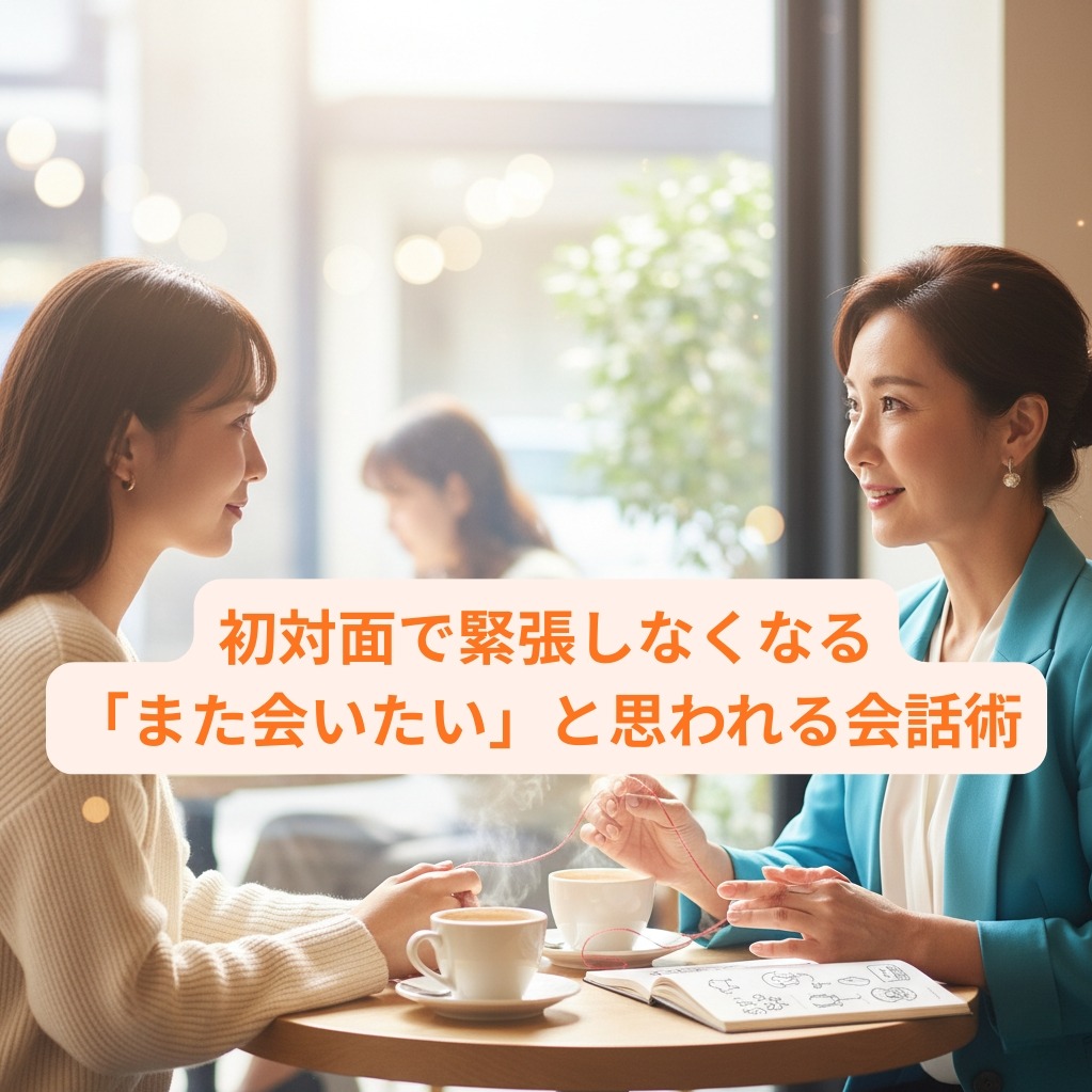 【40代女性向け】初対面で緊張しなくなる「また会いたい」と思われる会話術