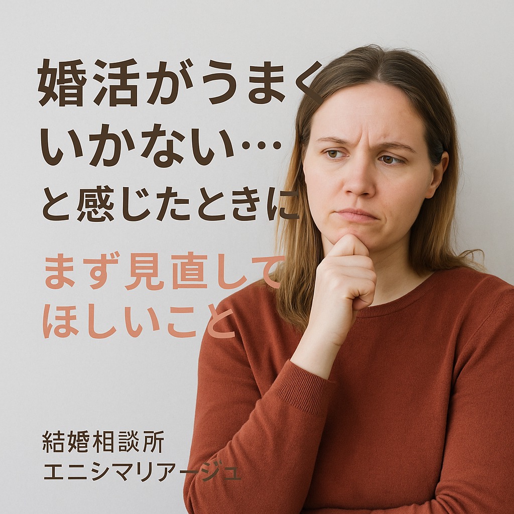 婚活がうまくいかない…と感じたときに まず見直してほしいこと