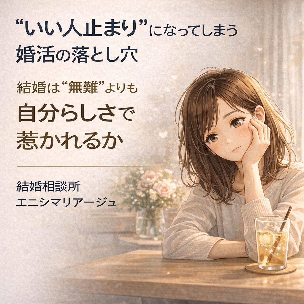 「“いい人止まり”になってしまう婚活の落とし穴」