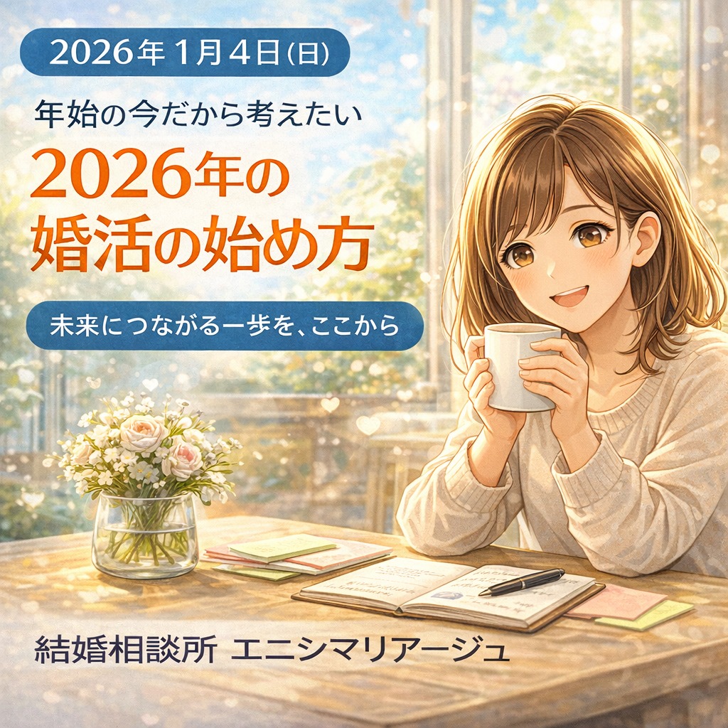 年始の今だから考えたい「2026年の婚活の始め方」