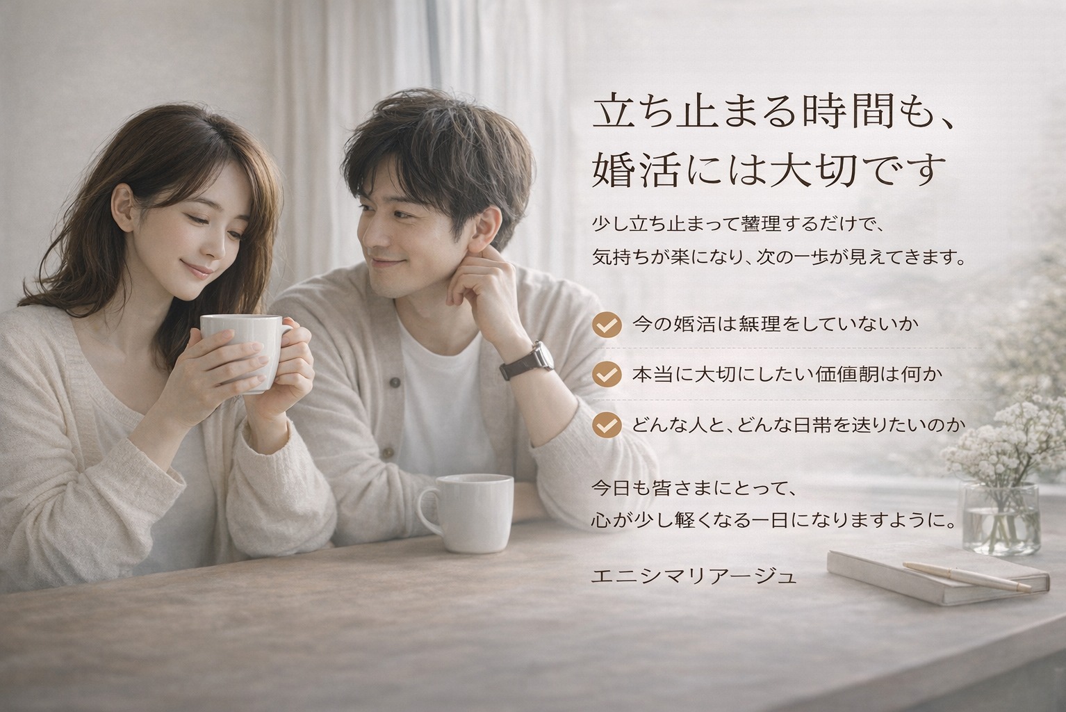 立ち止まる時間も、婚活には大切です。