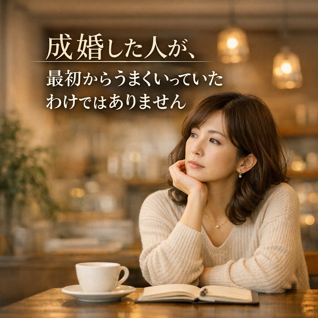 成婚した人が、最初からうまくいっていたわけではありません ― 婚活がつらくなったときに知ってほしい、本当の分かれ道 ―