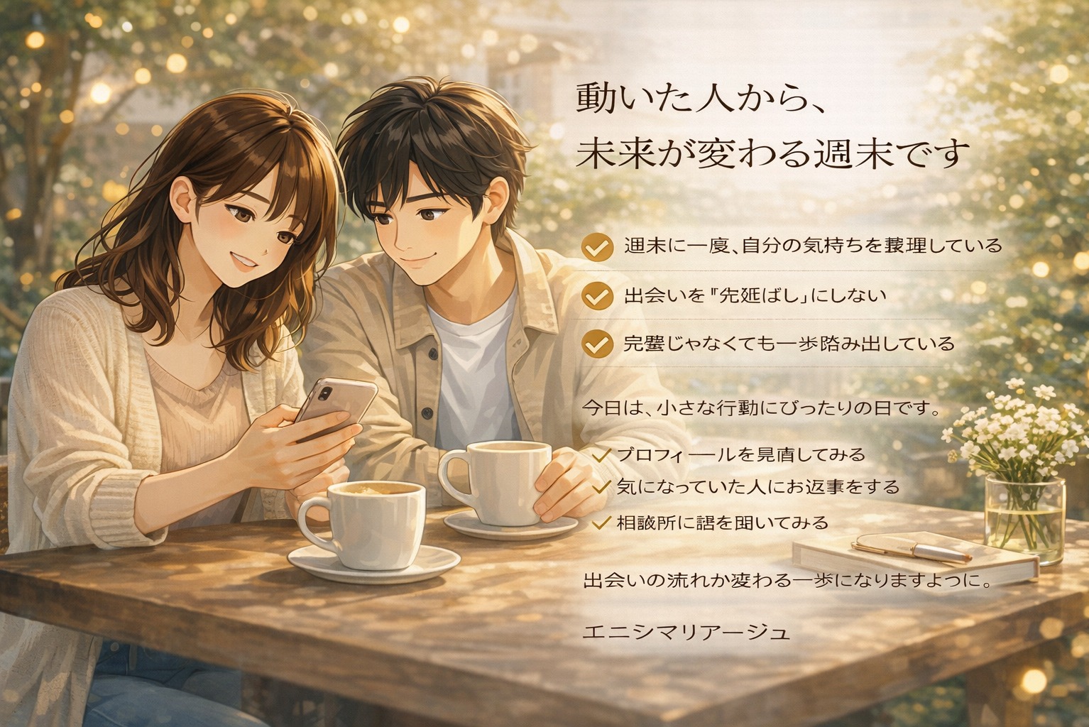 「動いた人から、未来が変わる週末です」