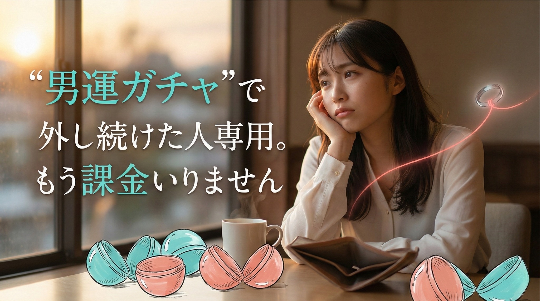 【脱・男運ガチャ】「なぜかハズレばかり…」なあなたが、運命を変えるために今日からできること