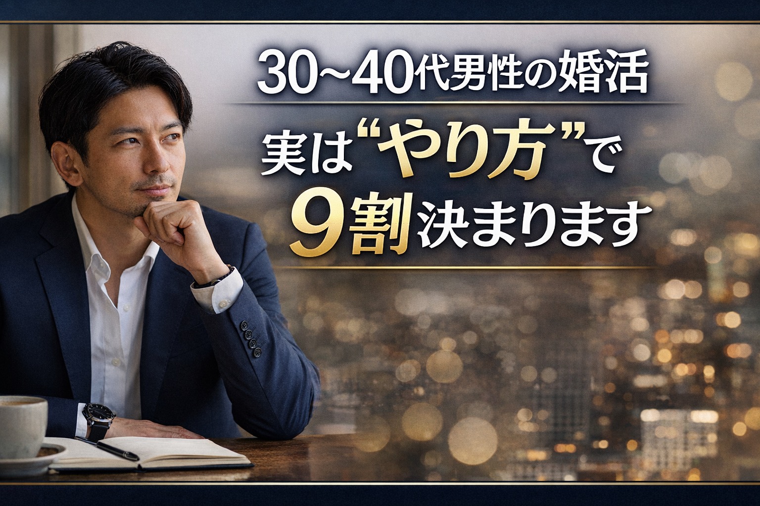 30〜40代男性の婚活、実は“やり方”で9割決まります