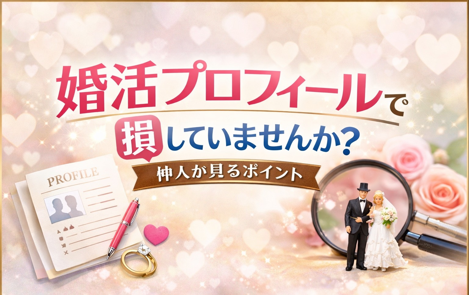 婚活プロフィールで損していませんか？　仲人が見るポイント！