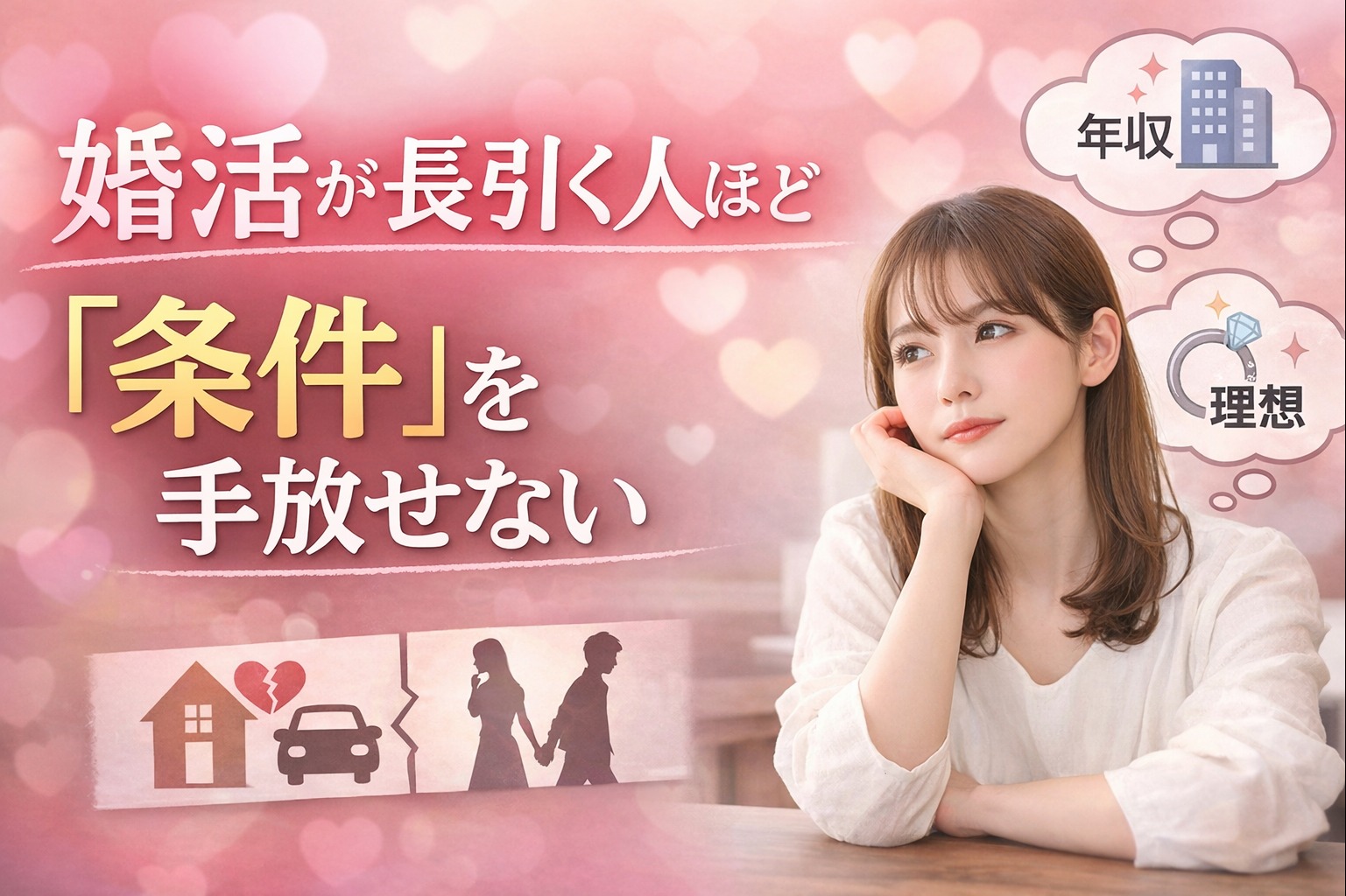 婚活が長引く人ほど「条件」を手放せない