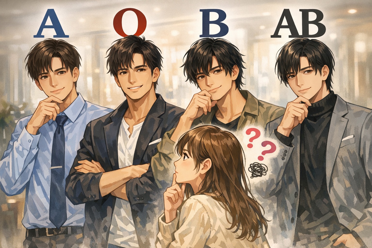 血液型別｜恋愛と結婚の向き合い方の違い【男性編】