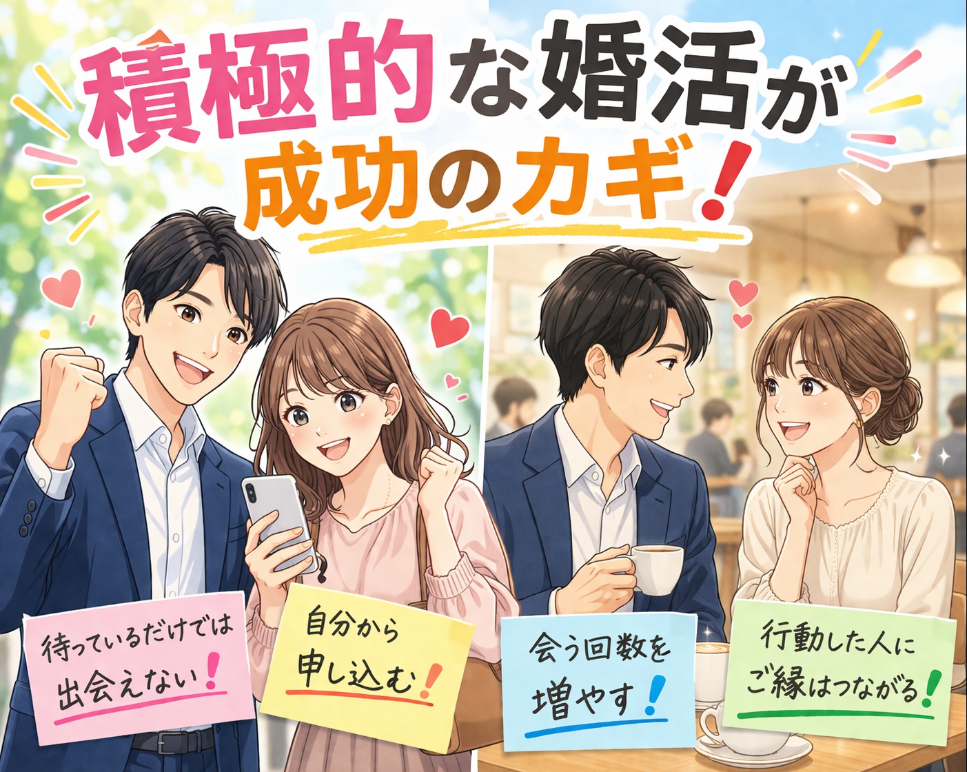 婚活成功のカギは「積極性」にある