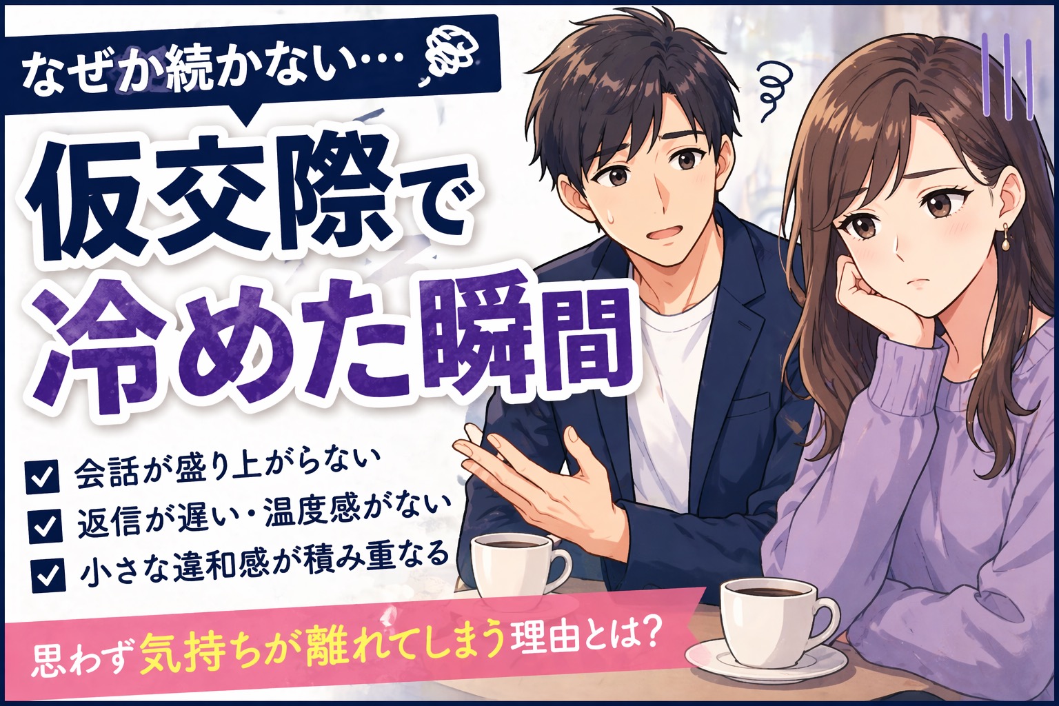 仮交際で冷めた瞬間｜うまくいかない人が無意識にやっていること