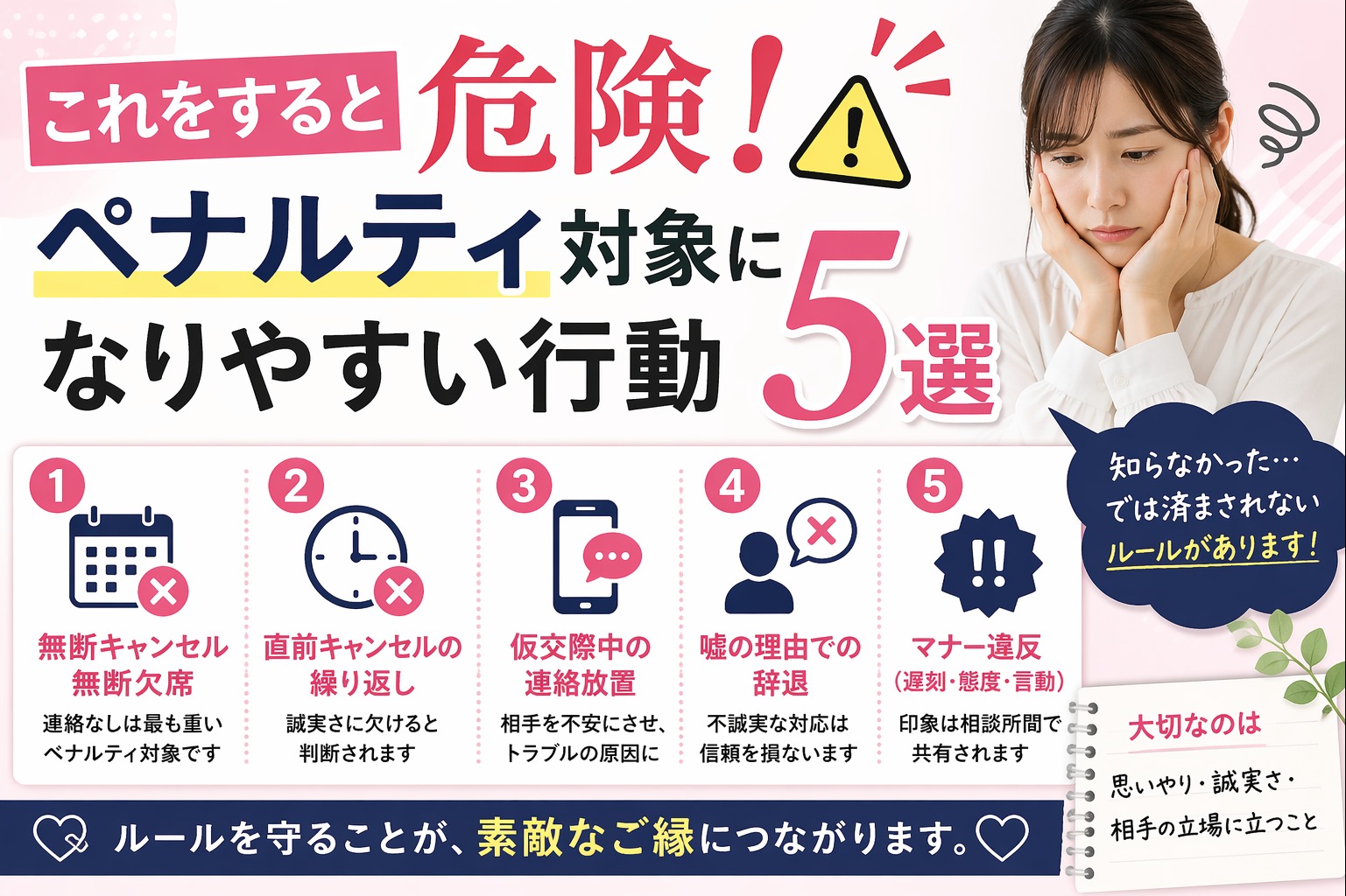 これをすると危険！ペナルティ対象になりやすい行動5選