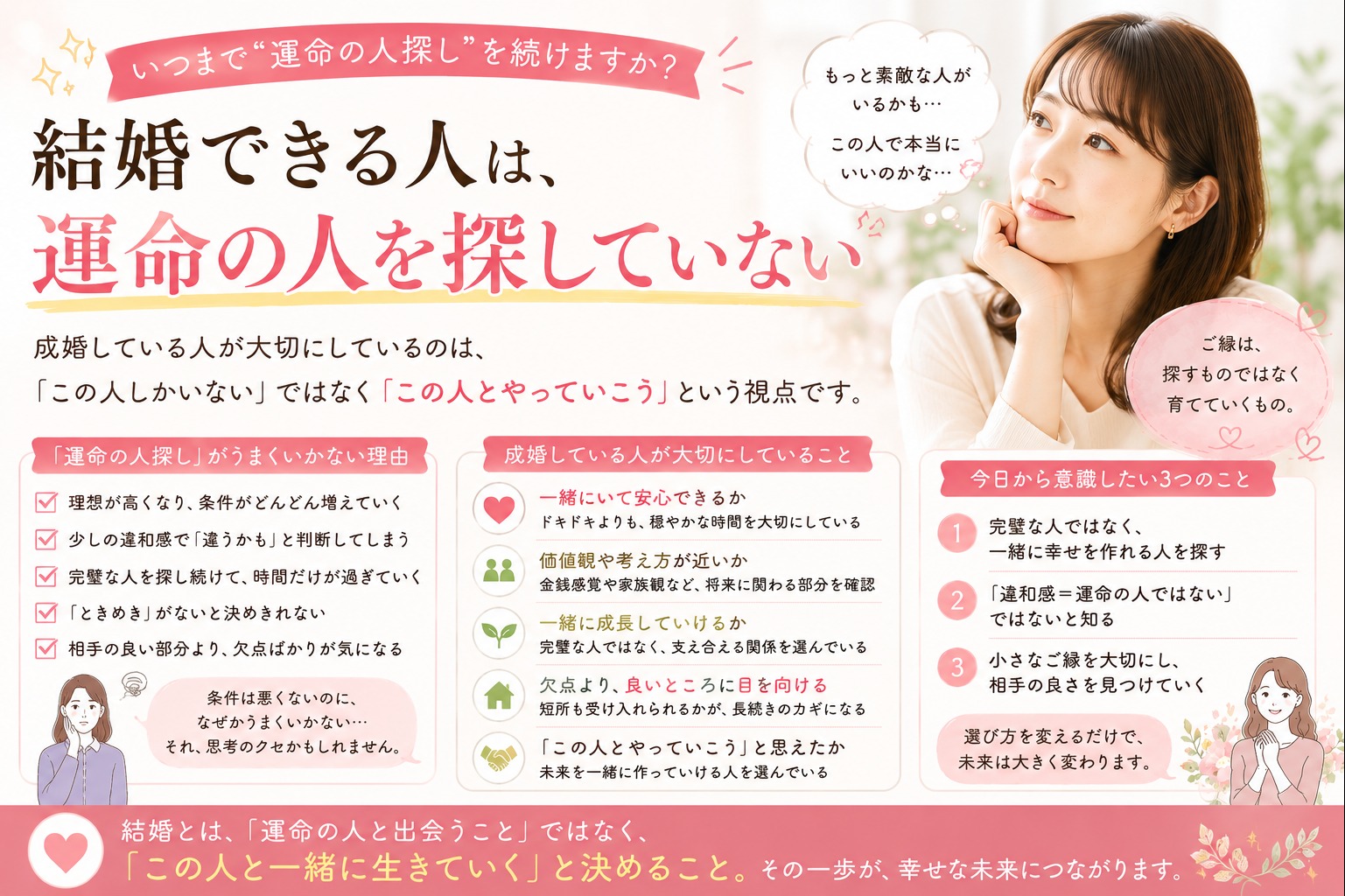結婚できる人は、運命の人を探していない