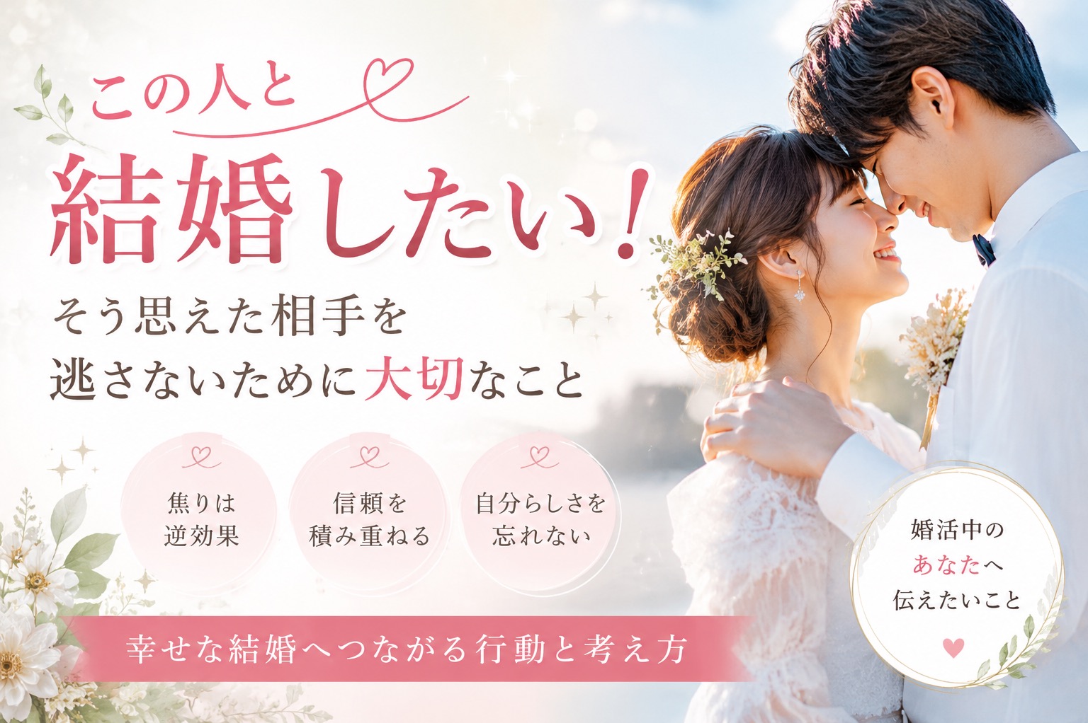 「この人と結婚したい！」そう思えた相手を逃さないために大切なこと