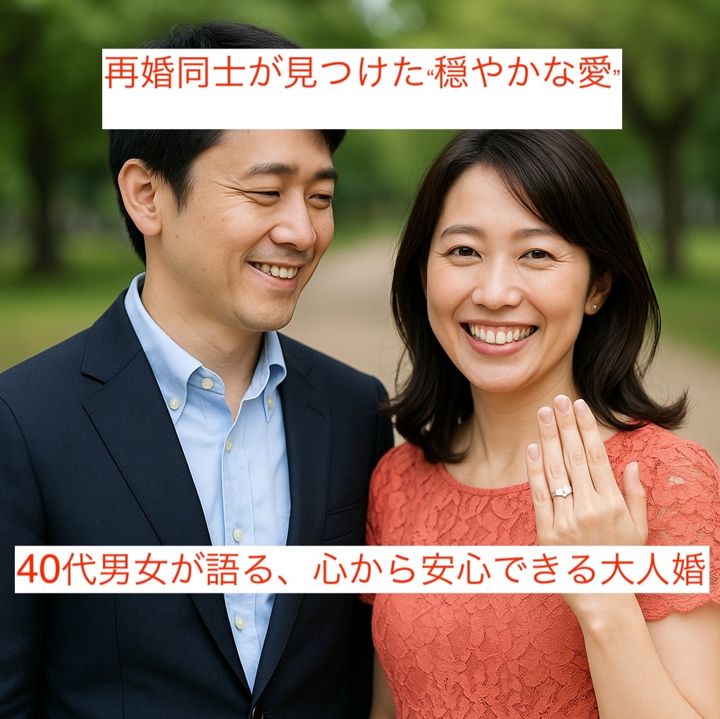 【成婚ストーリー⑪】再婚同士が見つけた“穏やかな愛”｜40代男女が語る、心から安心できる大人婚
