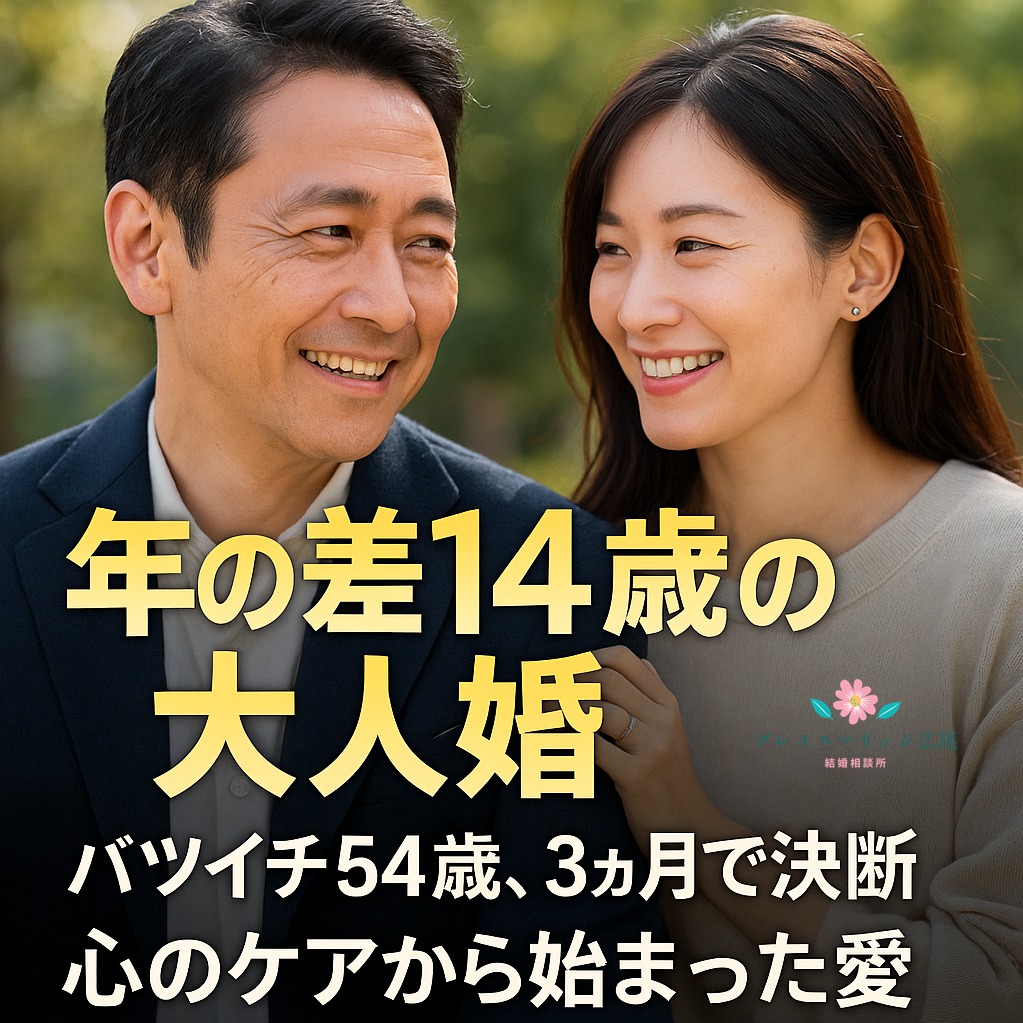 年の差14歳のご成婚｜54歳男性が3ヶ月で決断した、大人の落ち着いた出会い