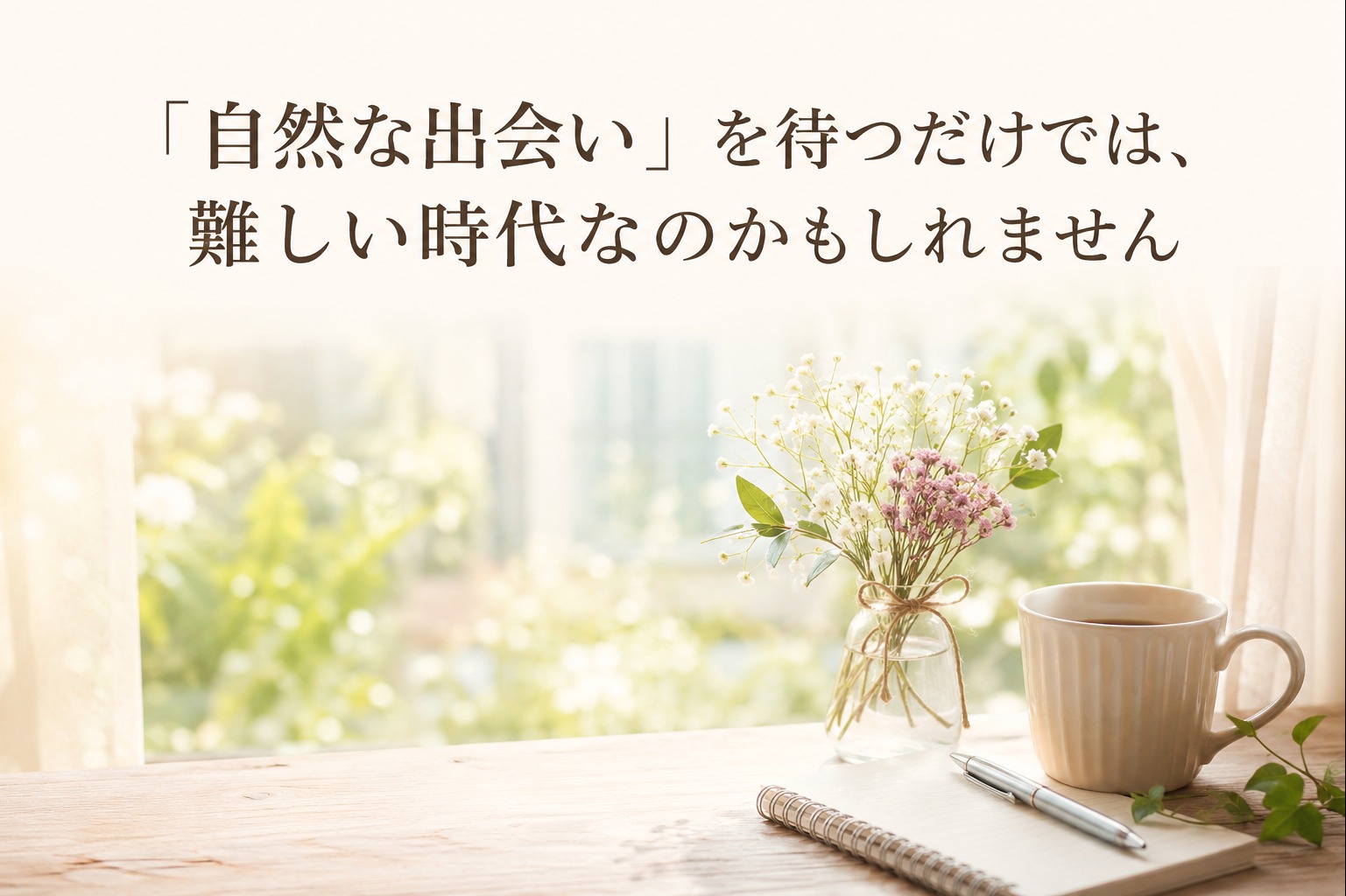 「自然な出会い」を待つだけでは、難しい時代なのかもしれません