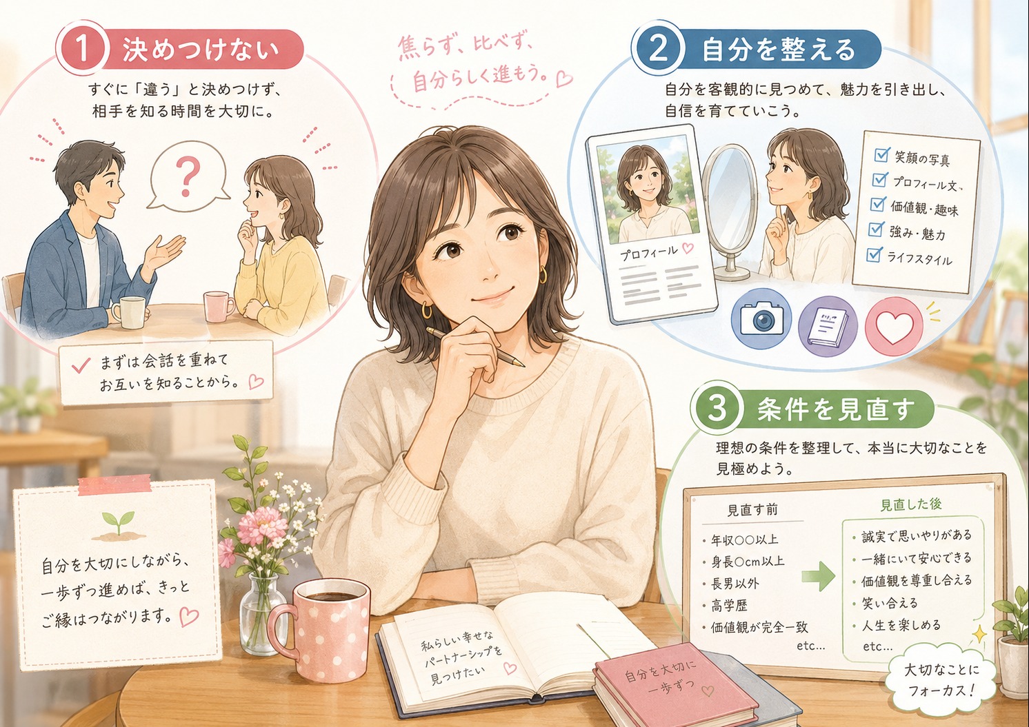 婚活が前に進む人の共通点｜ご縁を育てるために大切な3つの視点