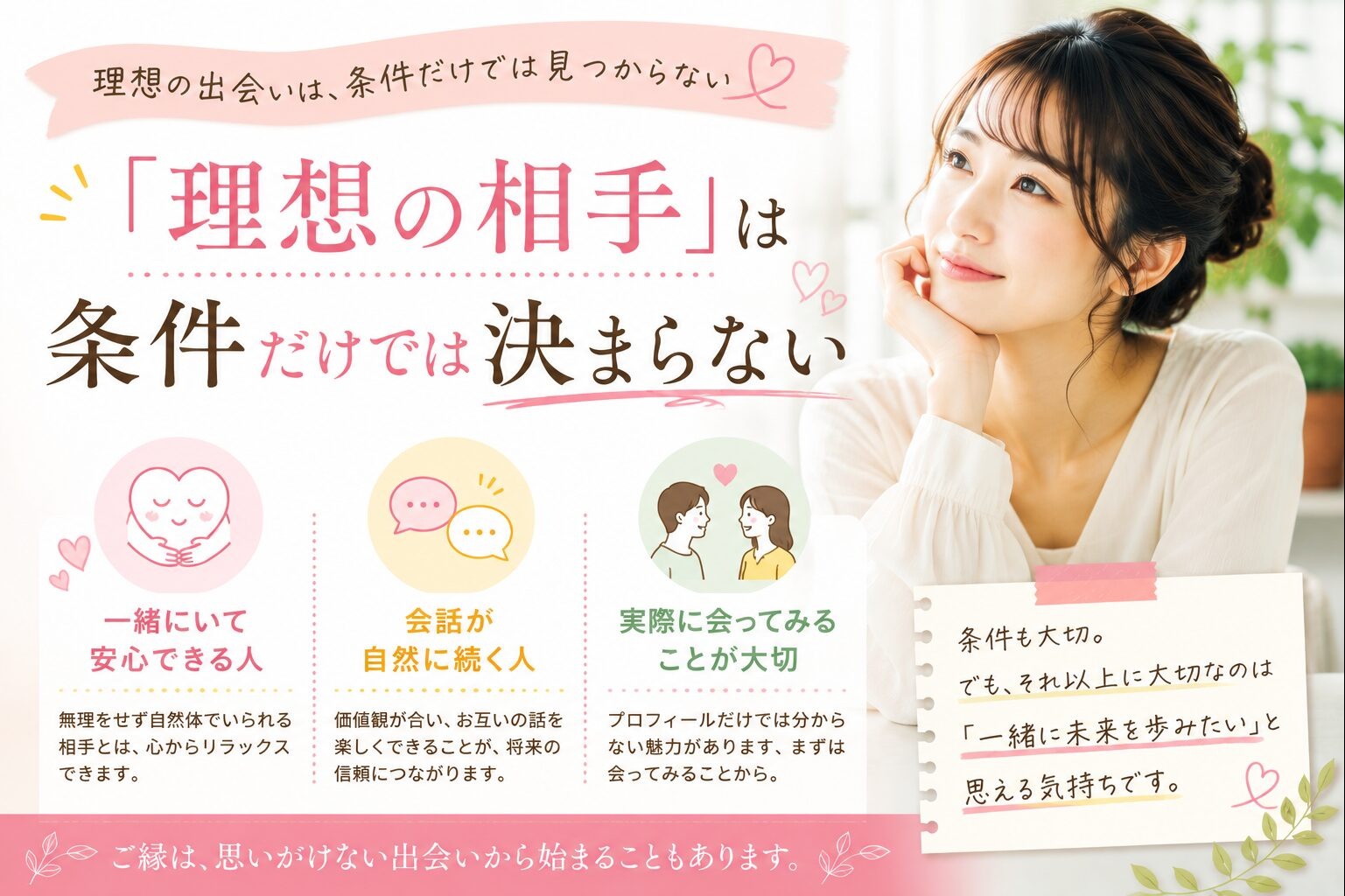 「理想の相手」は条件だけでは決まらない