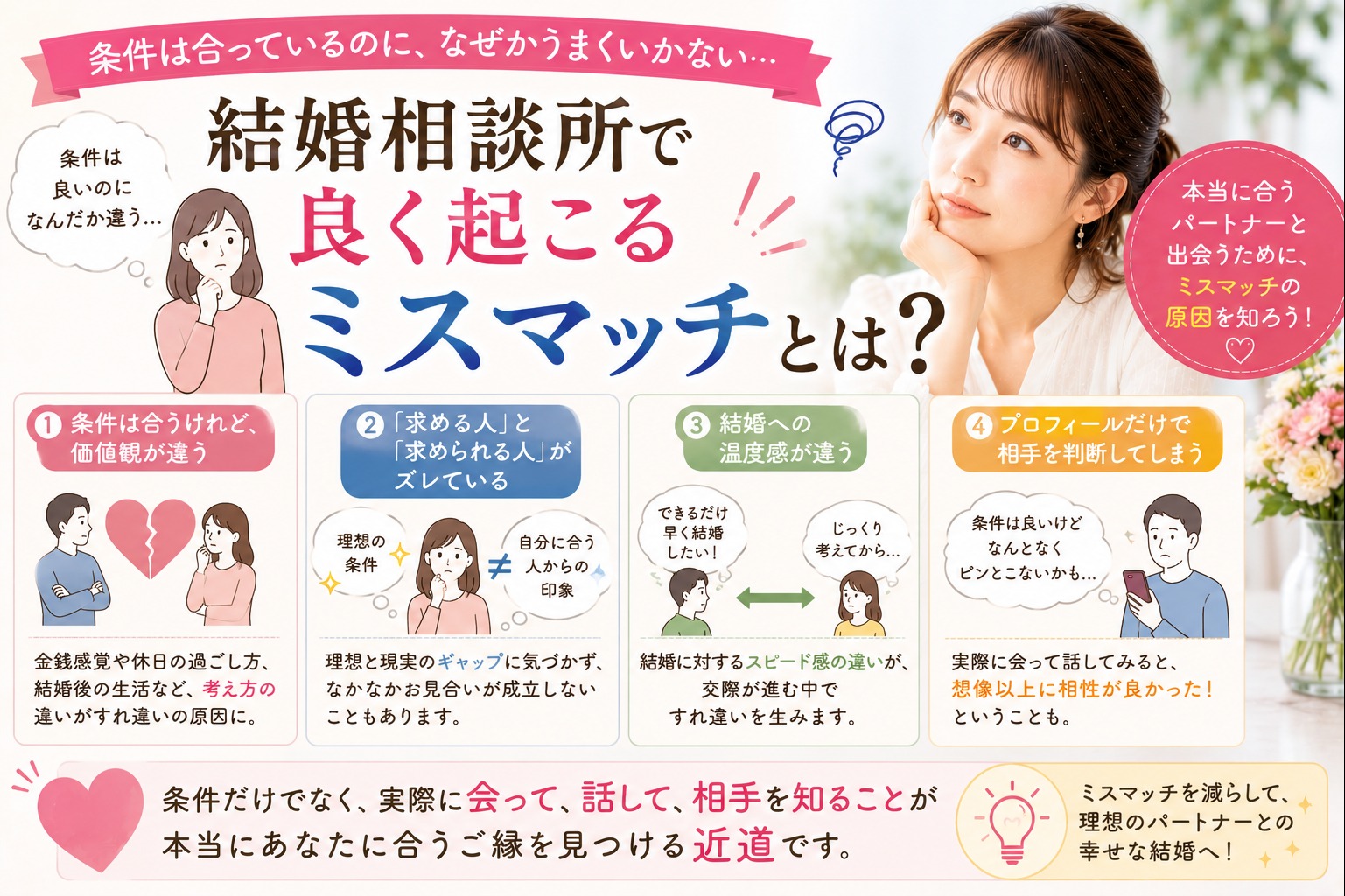婚活で“ズレ”が生まれる4つの原因