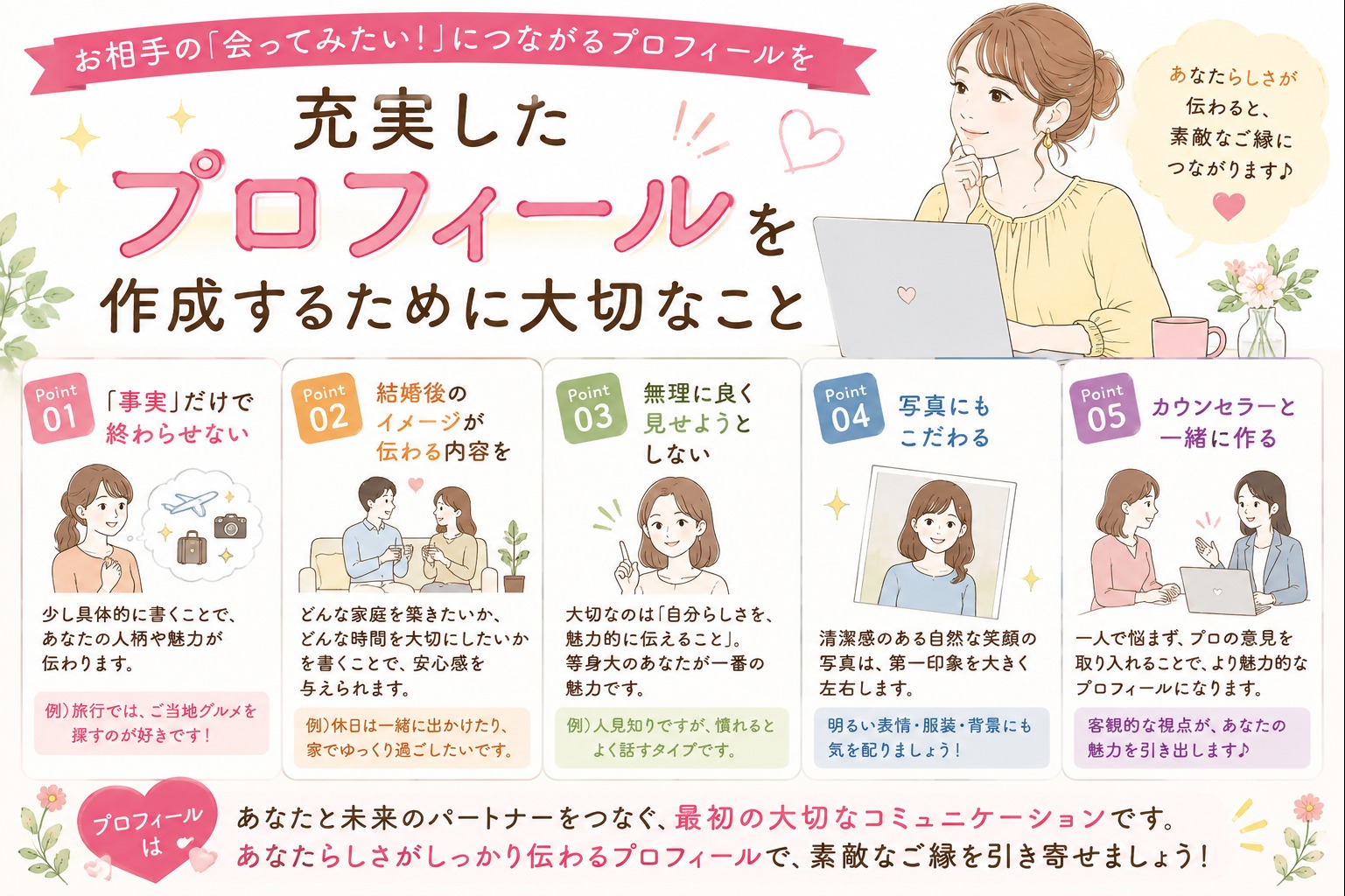 「会ってみたい」と思われるプロフィールとは？
