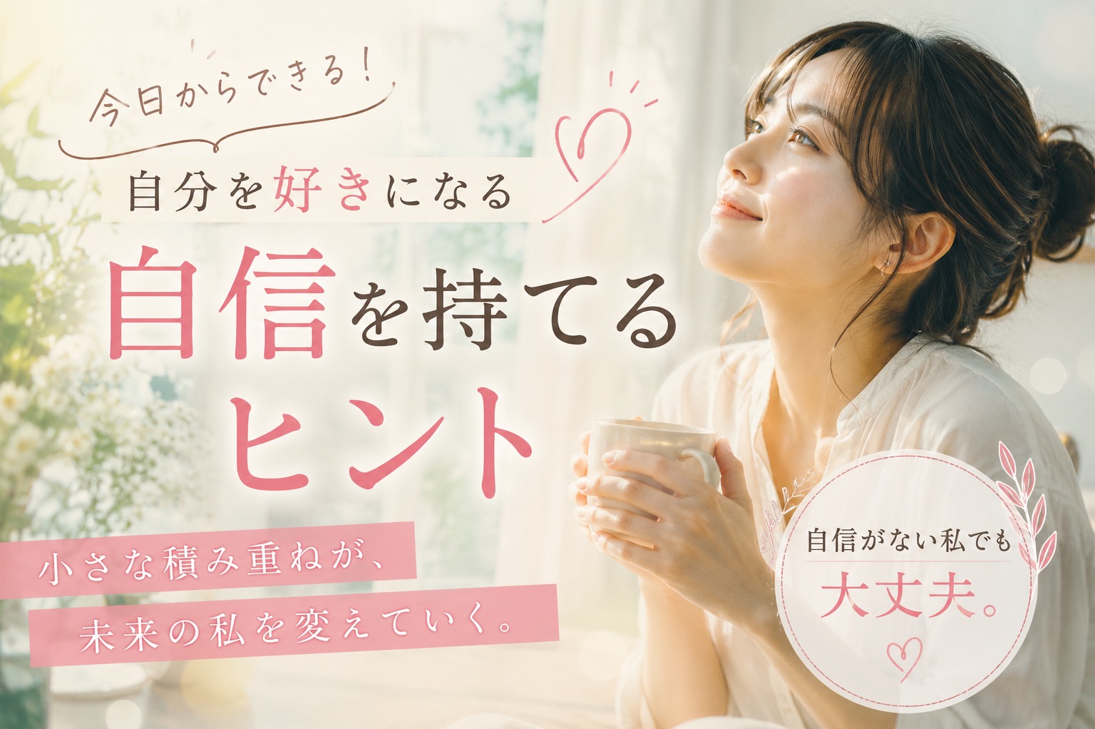 自信がない私でも大丈夫。今日からできる「自分を好きになる」小さな習慣