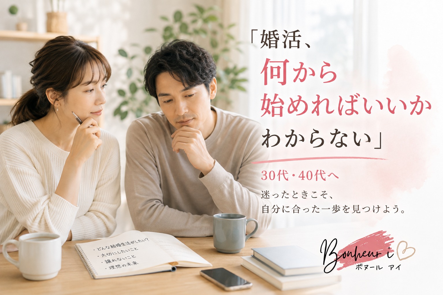 「婚活、何から始めればいいかわからない」30代・40代へ