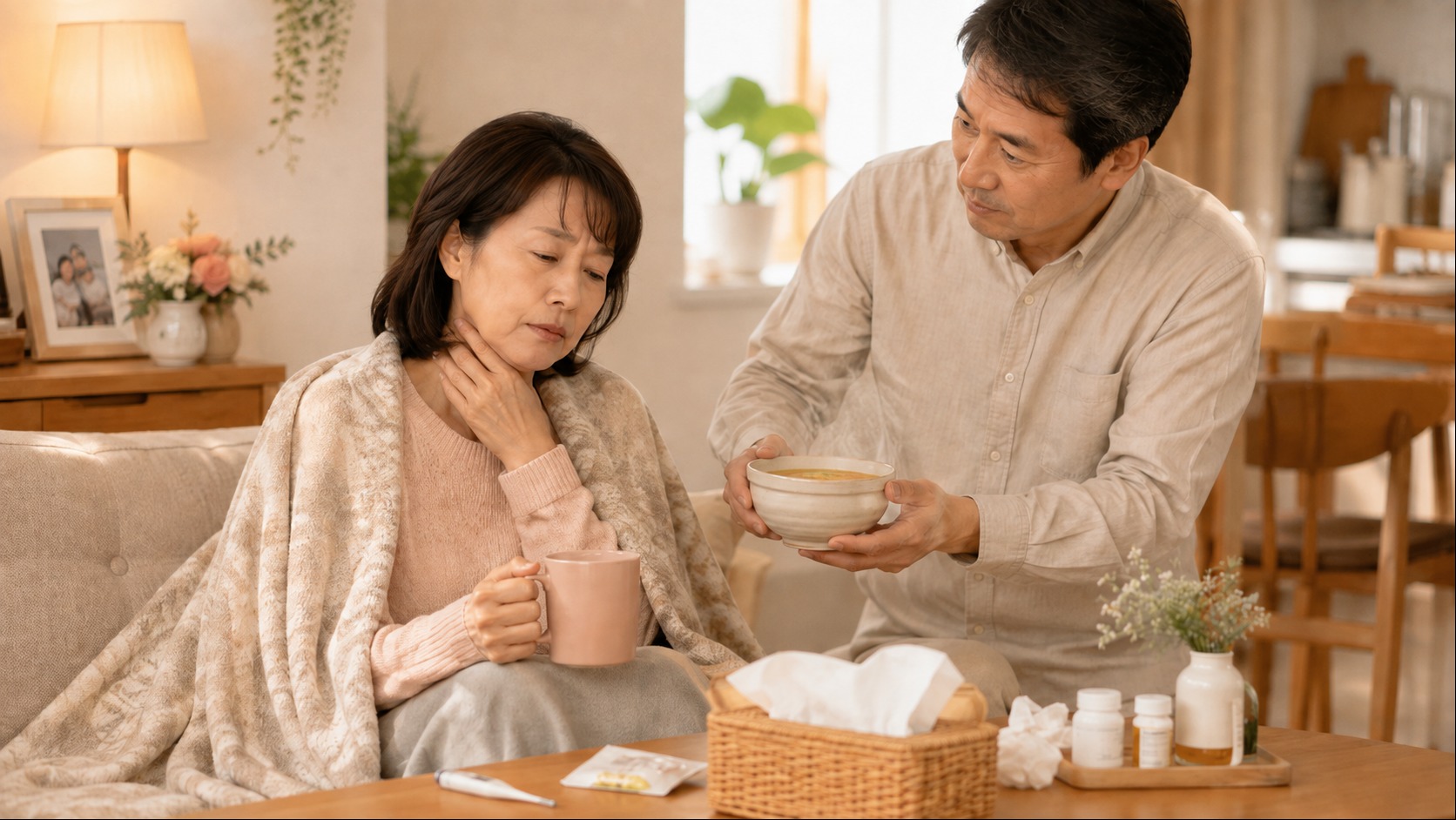 風邪をひいた一週間。ひとりで生きていた頃との違い
