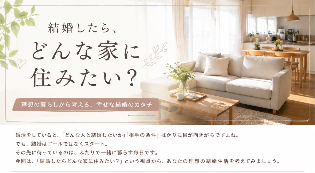 結婚したら、どんな家に住みたい？
