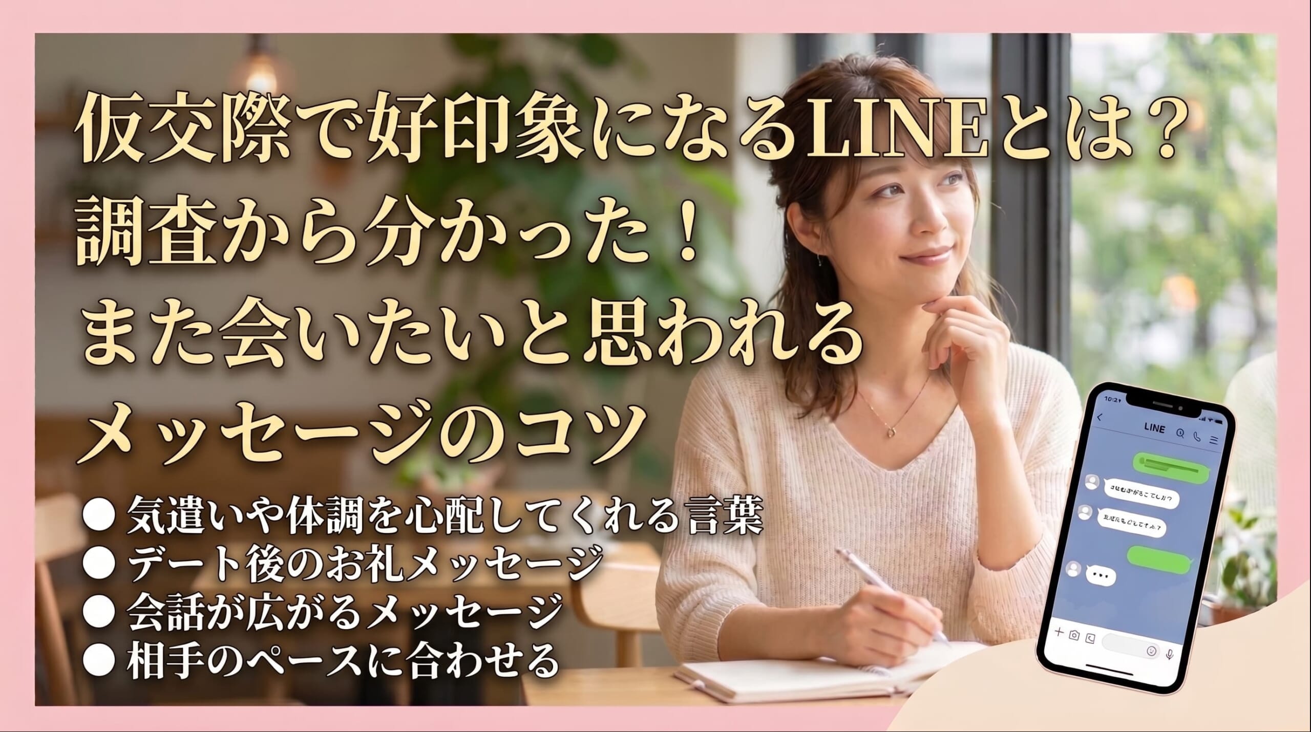 仮交際のLINEで「また会いたい」と思ってもらうには？好印象につながる伝え方