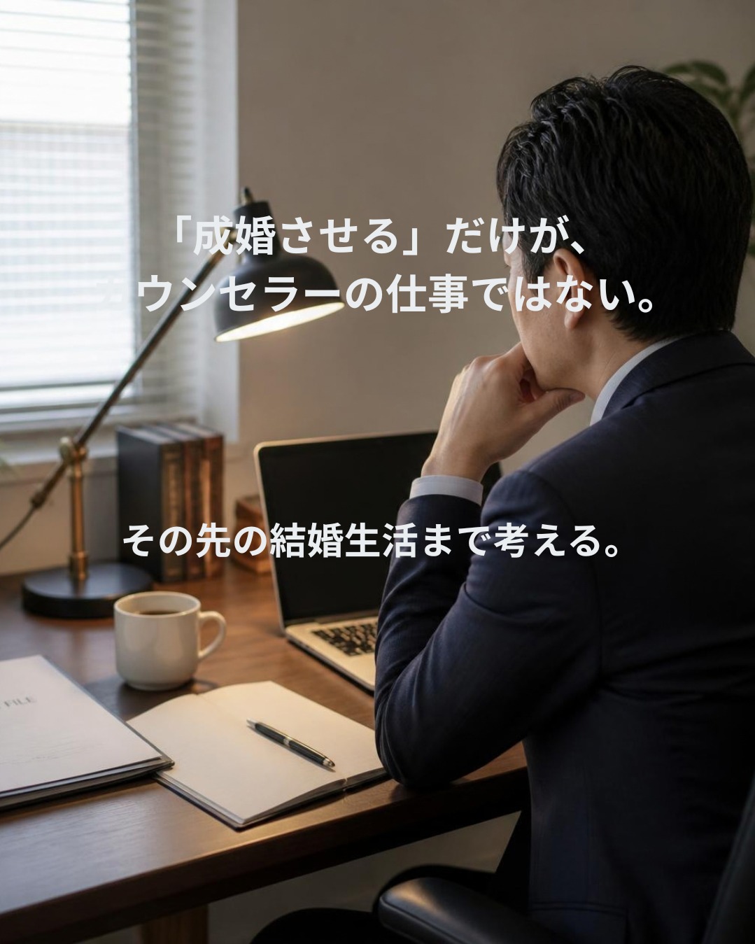 「成婚させる」だけが、カウンセラーの仕事ではない。