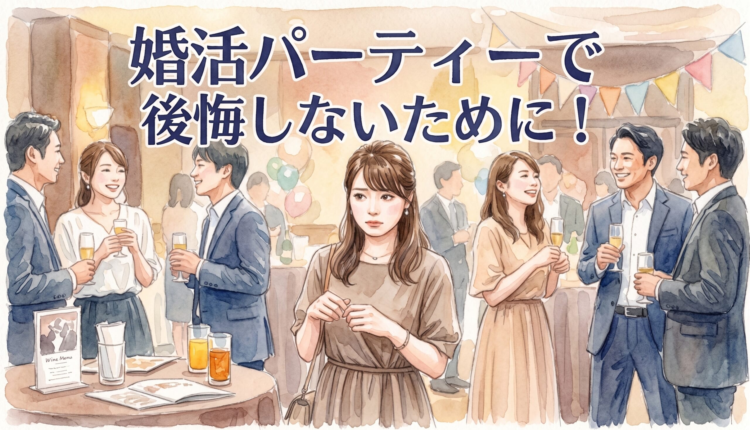 婚活パーティーで後悔しないために！
