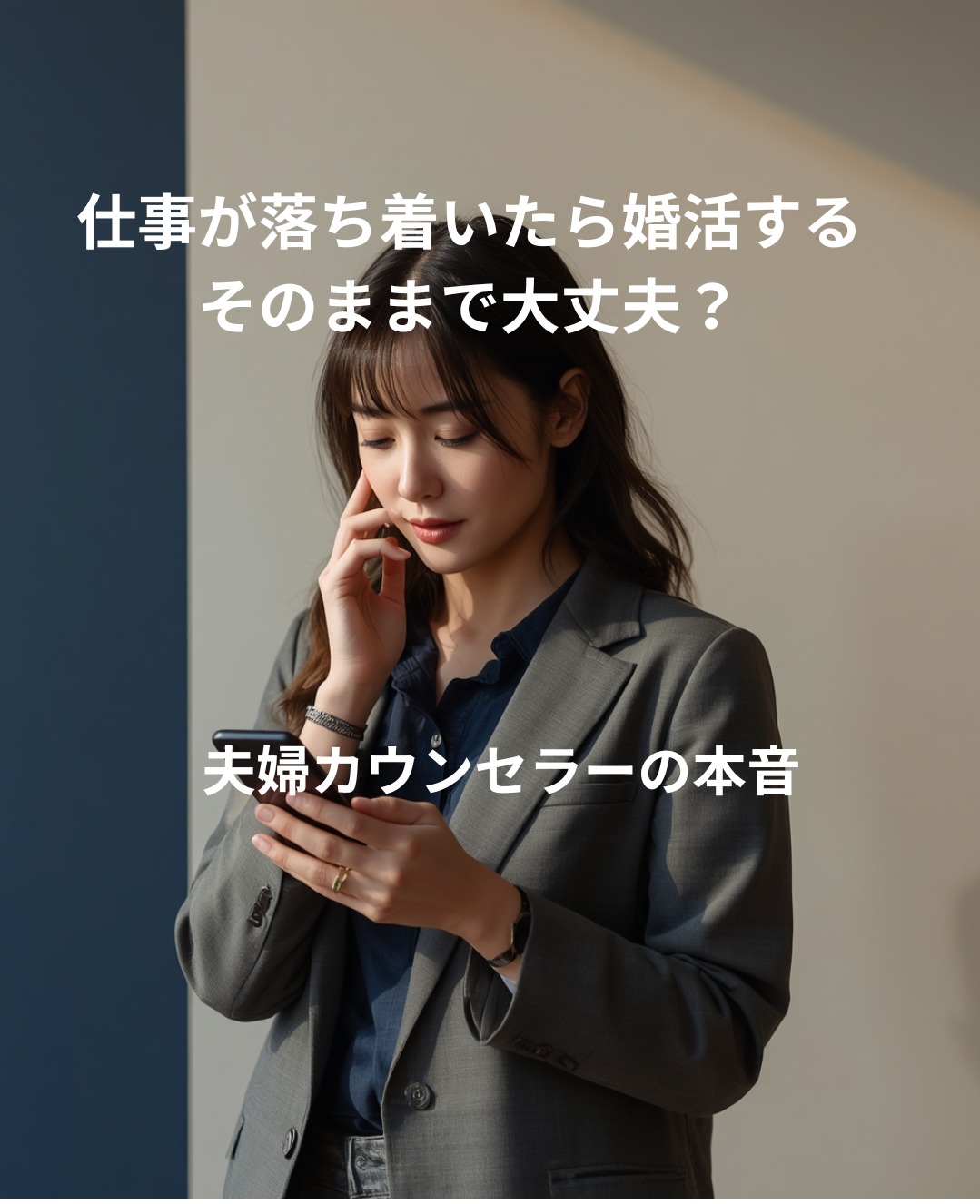 「仕事が落ち着いたら婚活する」そう考えている女性へ。夫婦カウンセラーからの本音