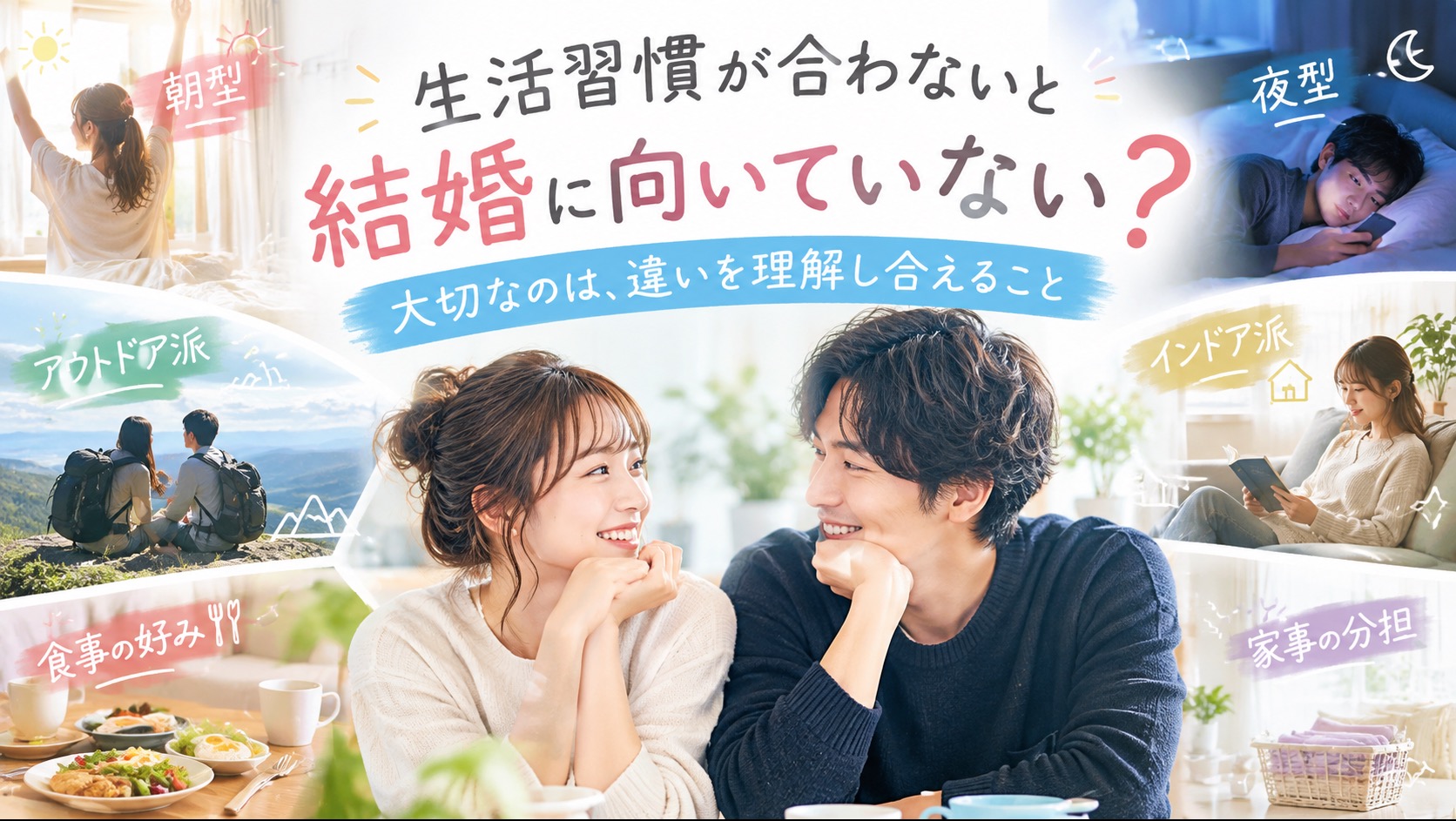 生活習慣が合わないと結婚に向いていない？