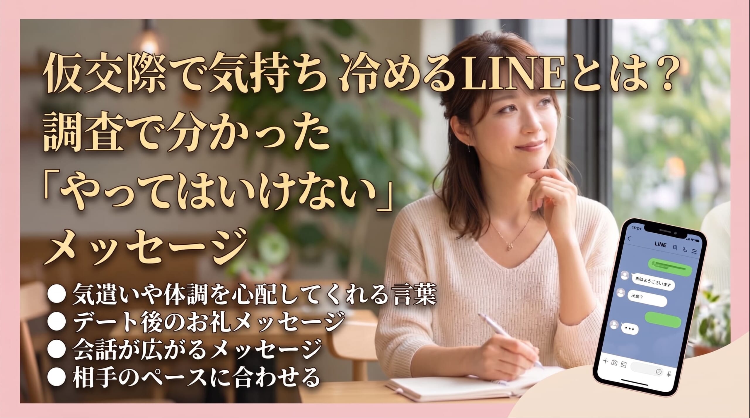 仮交際中に気持ちが冷めるLINEとは？気をつけたいポイント