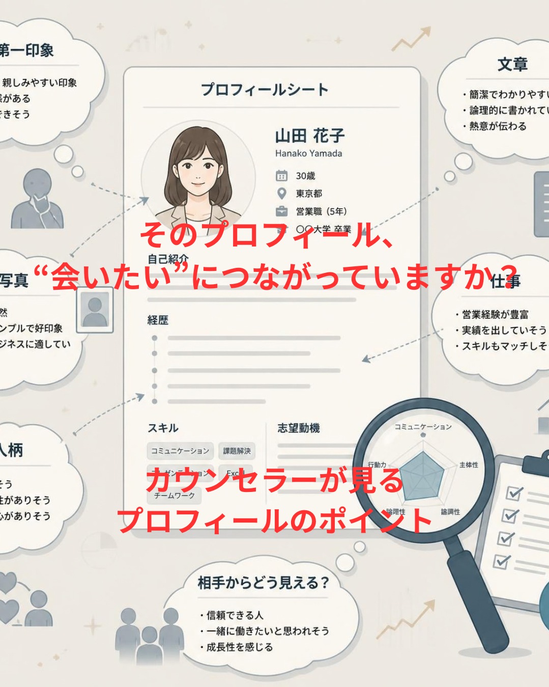 そのプロフィール、本当に「会いたい」につながっていますか？
