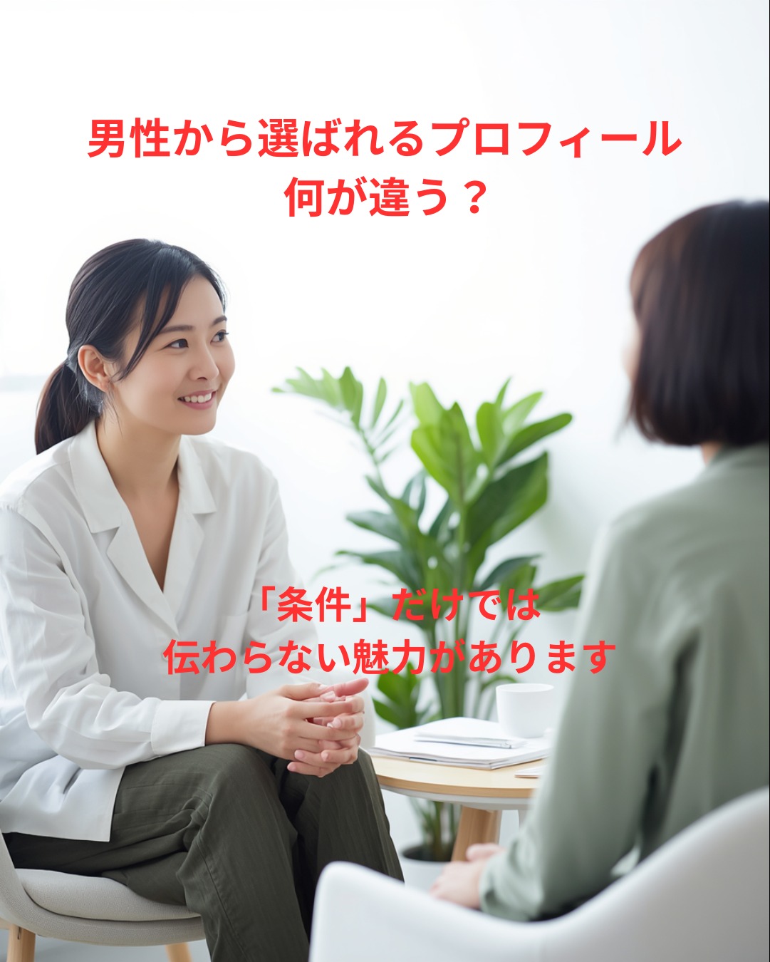 男性から選ばれるプロフィールは何が違う？