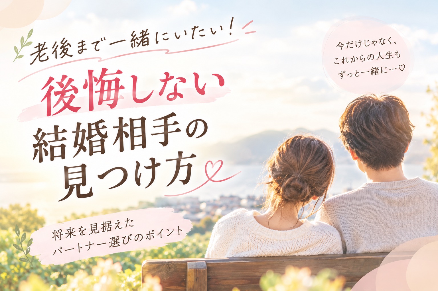 老後まで一緒にいたい！後悔しない結婚相手の見つけ方