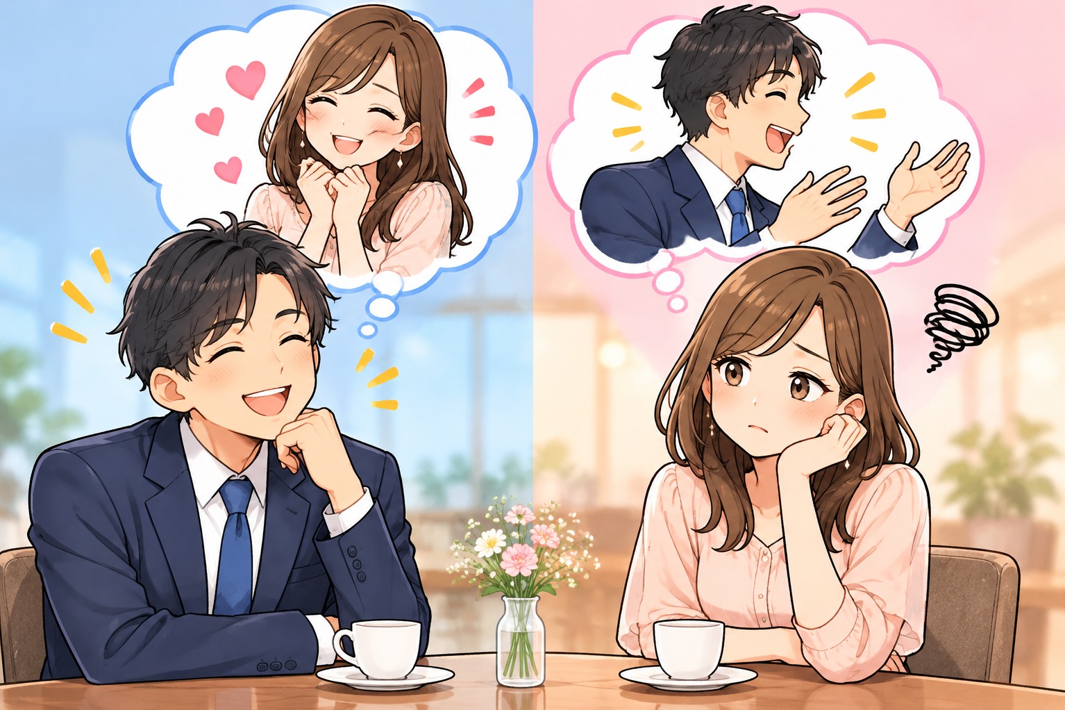 お見合いで男女の感想が正反対！？