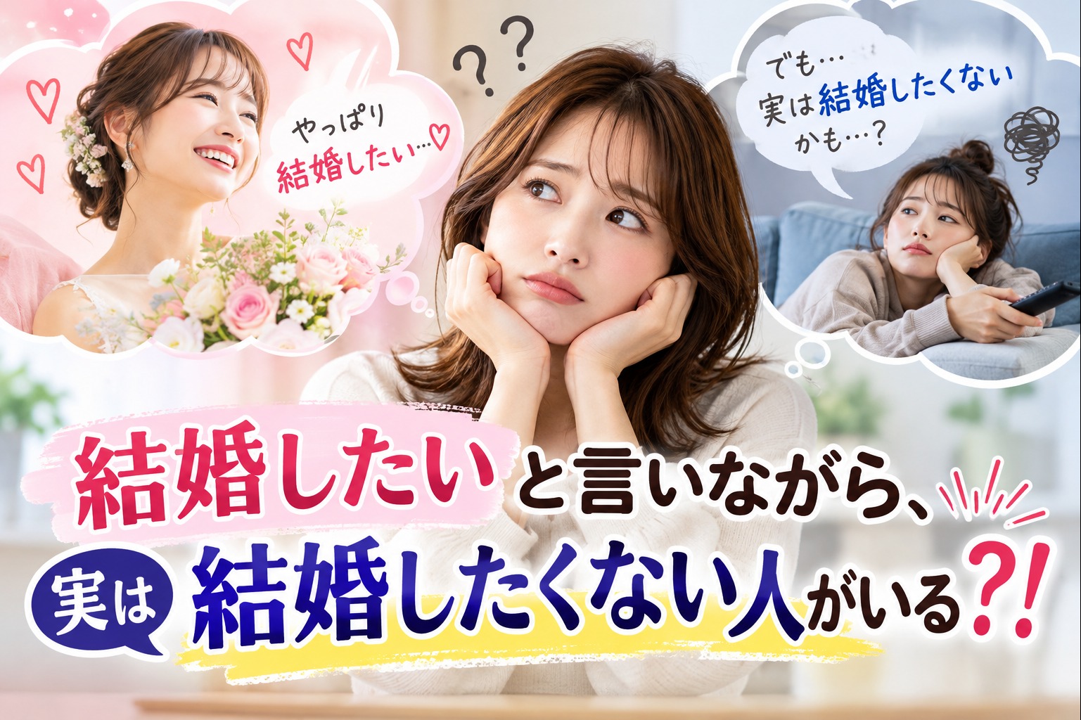 「結婚したい」は本音？実は結婚を遠ざけている人の特徴