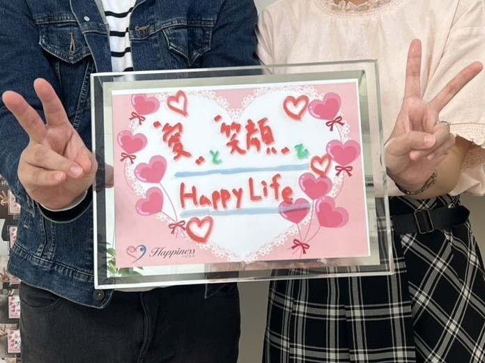 お見合いの時から会話が止まらないんです💕 会う度に好きだという気持ちが強くなって行ったと言われる仲良しカップルのご成婚です(^O^)／