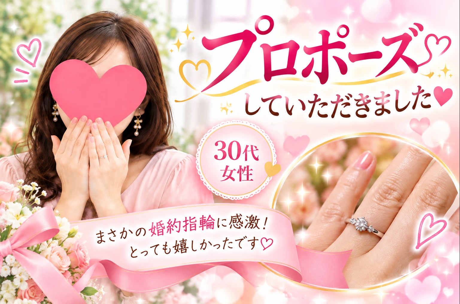 【30代女性♡プロポーズ成功！】思いがけない婚約指輪に彼女も大感激💍✨