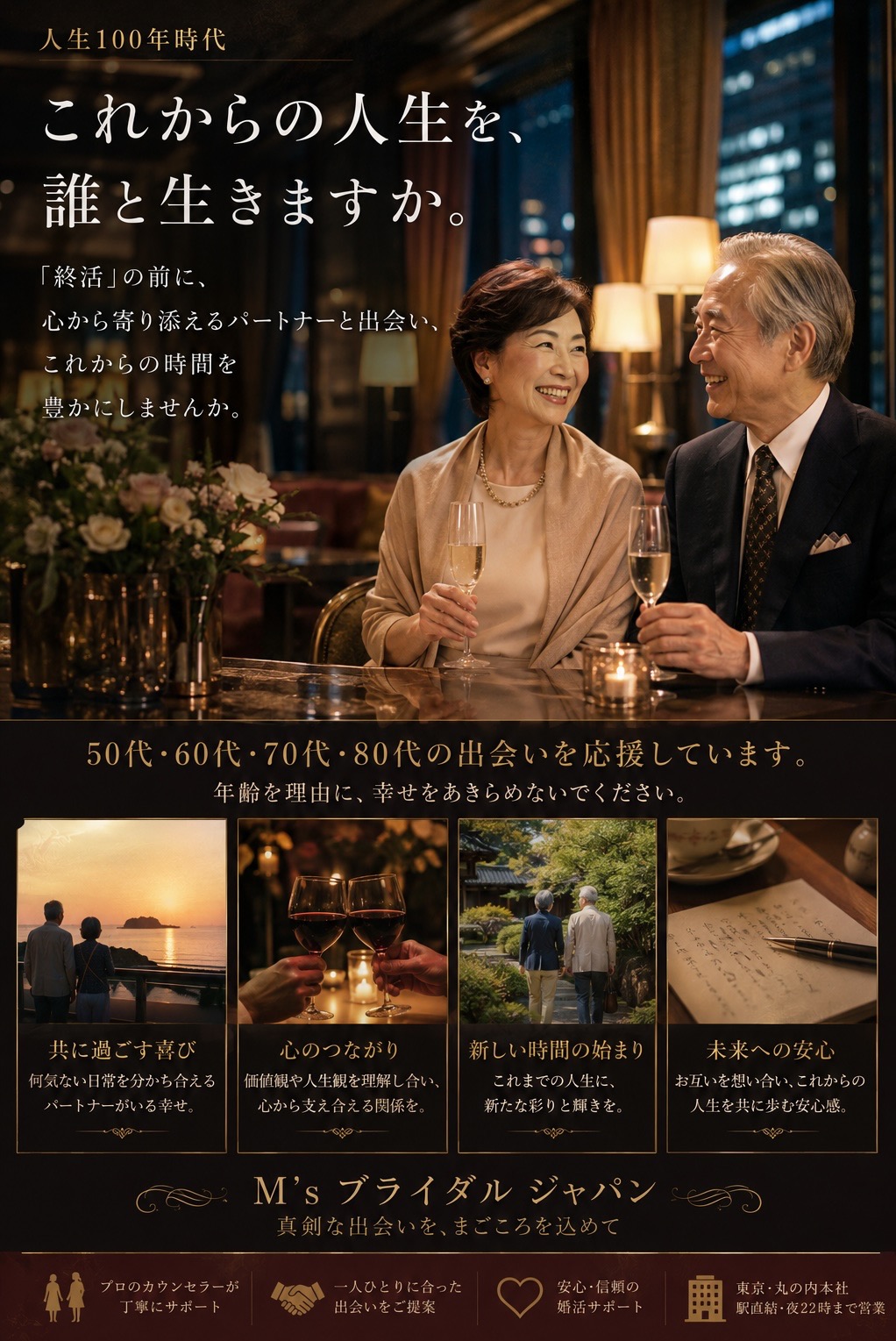 「終活」の前に、考えてほしいこと。これからの人生を、誰と生きますか？ ――70代から婚活を始めた女性。80歳になっても人生を楽しむ方。人生の後半にこそ、もう一度、幸せを探してみませんか。