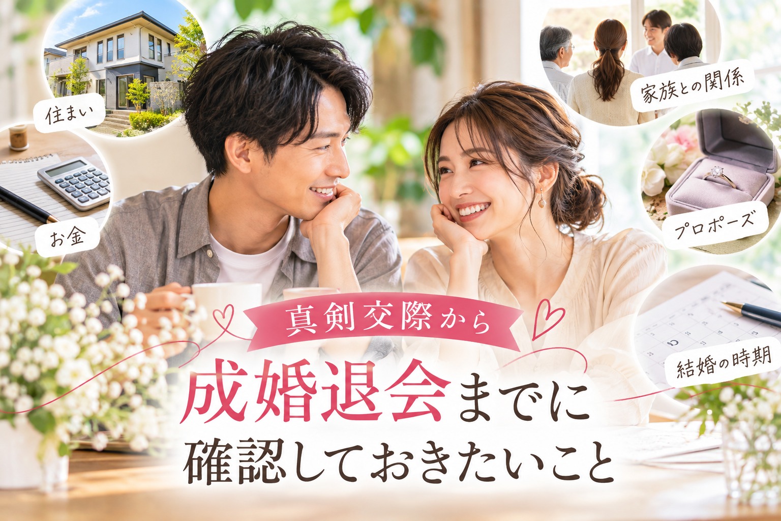真剣交際から成婚退会までに確認しておきたいこと