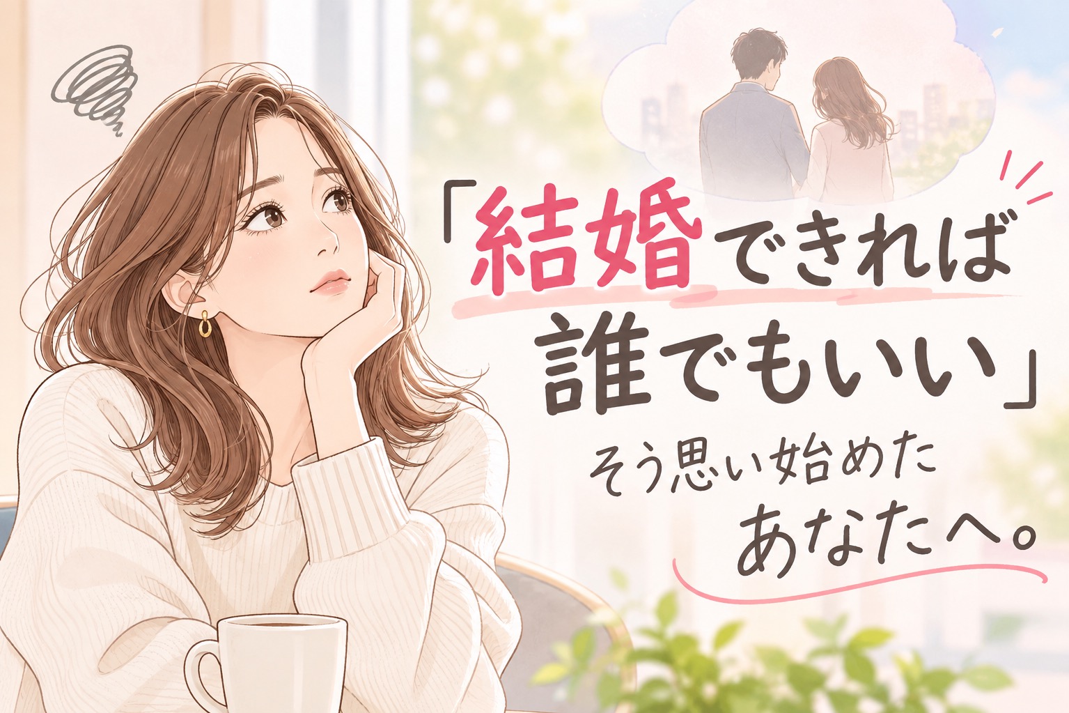 「結婚できれば誰でもいい」と思い始めたら。一度立ち止まって考えてほしいこと